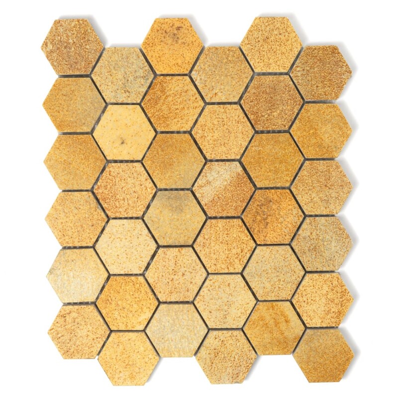 Ocra Hexagon Marble Tiles 10 3/8×12