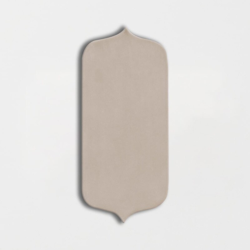 Latte Glossy Tear Field Ceramic Tile 3 5/8x8