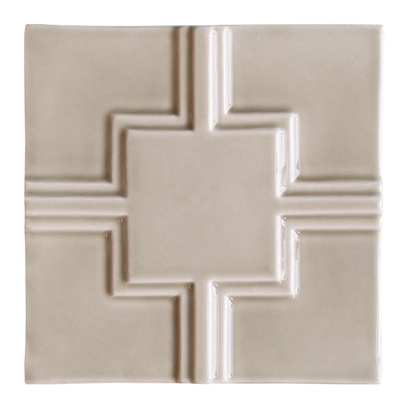 Latte Glossy Link Ceramic Wall Decos 6x6