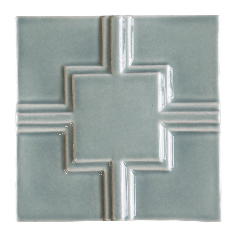 Witty Green Glossy Link Ceramic Accent Tiles 6×6
