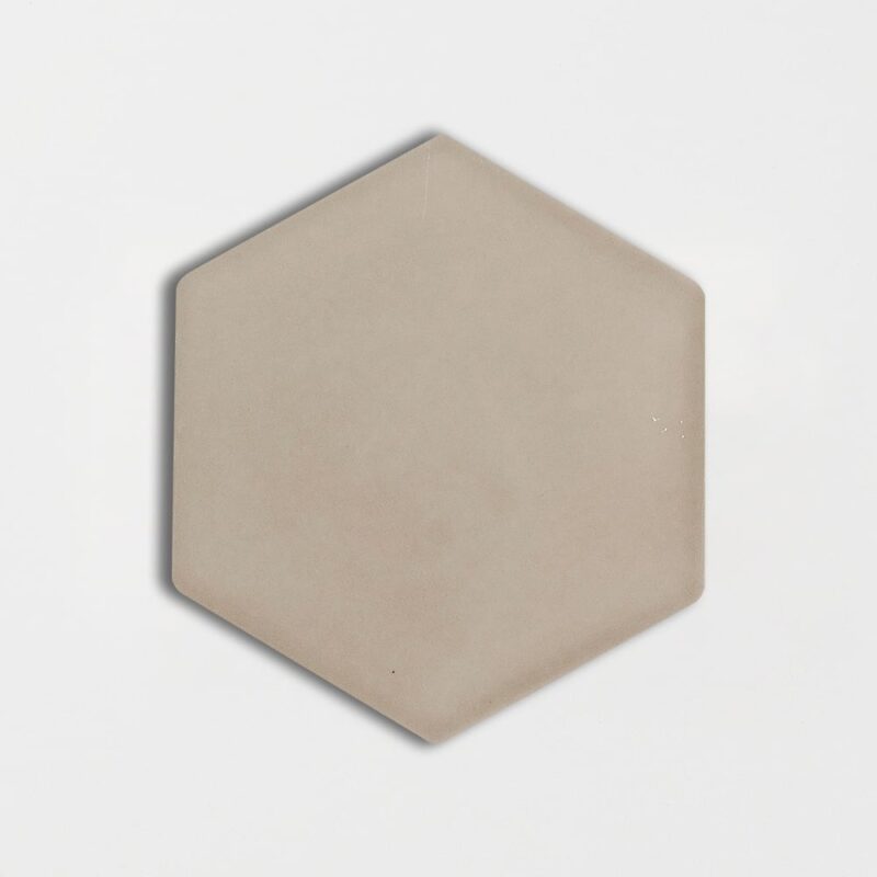 Latte Glossy Hexagon 5 Ceramic Tile 5 Image