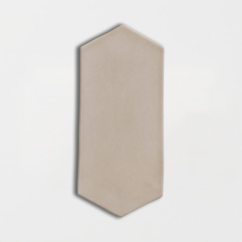 Latte Glossy Picket Ceramic Tile 3×6 Image