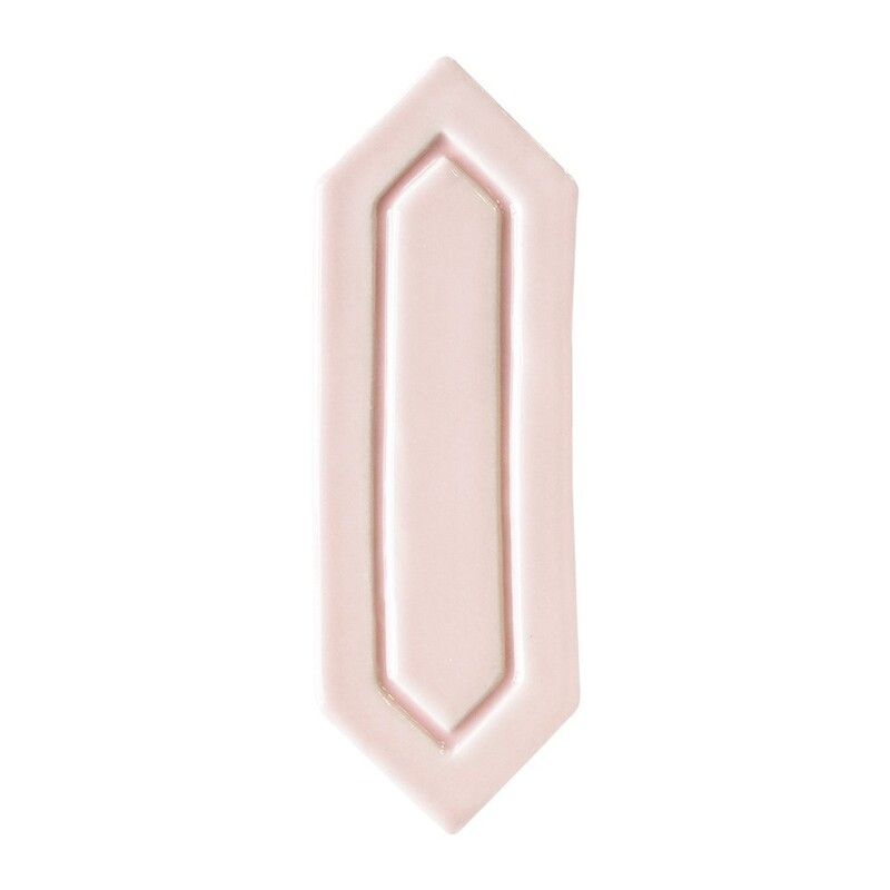 Rosie Glossy Reliefed Picket Ceramic Accent Tiles 2×6