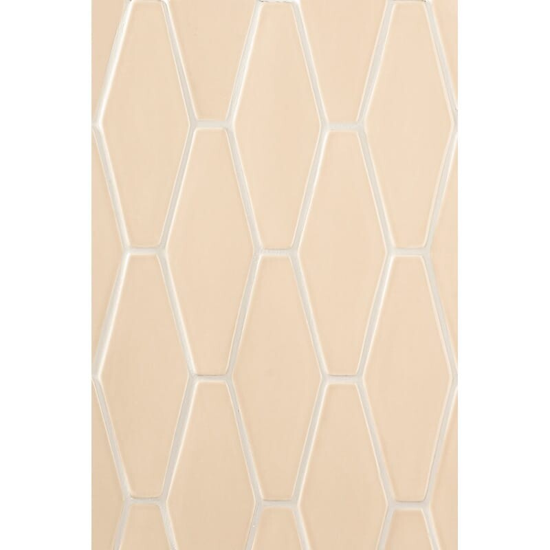 Honey Glossy Longest Hexagon Ceramic Tile 3x7 7/8