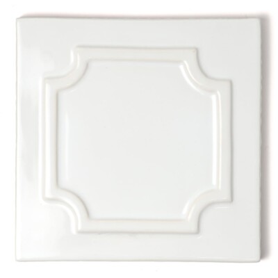 Royal White Glossy Era Ombre Ceramic Accent Tiles 6×6