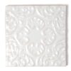 Royal White Glossy Baroque Ceramic Accent Tiles 6×6