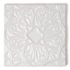 Royal White Glossy Filigree Ceramic Accent Tiles 6×6