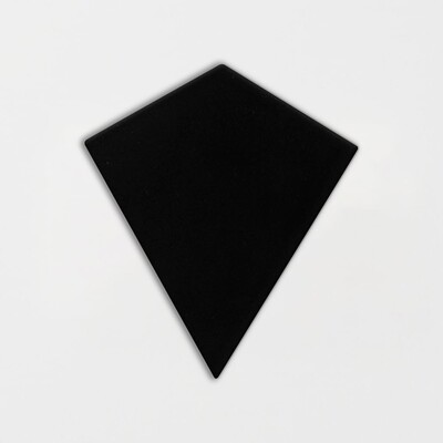 Baldosa Cerámica Diamante Negro Brillante 6x6