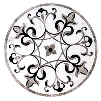 Rafeal Multi Finish Round Marble Medallion 36” Radius 36×36