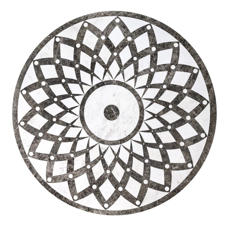 Versilys Multi Finish Round Marble Medallion 36” Radius 36×36