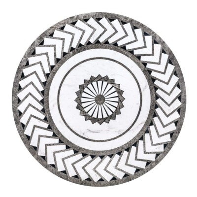 Boreas Multi Finish Round Marble Medallion 36” Radius 36×36
