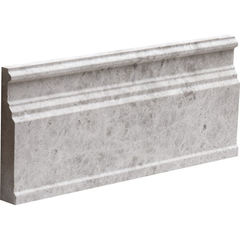 Silver Shadow Honed Base Marble Moldings 5 1/16x12