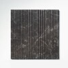 Iris Black Honed Thin Fluted Marble Accent Tiles 18×18