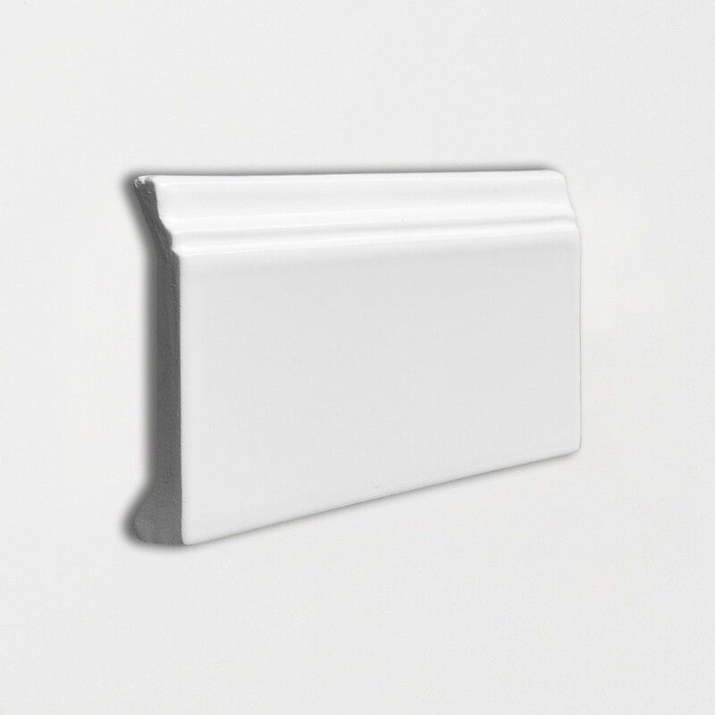 Satin Cotton Matte Base Trim Ceramic Moldings 4 3/16×6