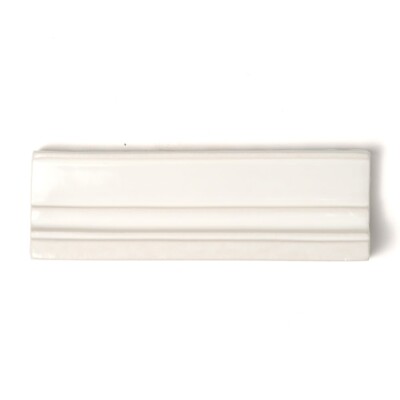 Marsala Bianco Glossy Ogee Trim Ceramic Moldings 2×6