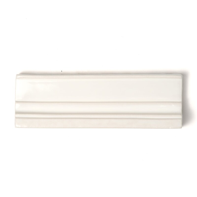 Marsala Bianco Glossy Ogee Trim Ceramic Moldings 2×6