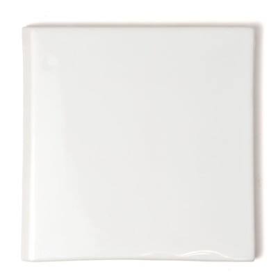 Royal White Glossy Bullnose Ceramic Moldings 6×6
