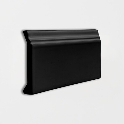 Black Glossy Base Trim Ceramic Moldings 4 3/16×6