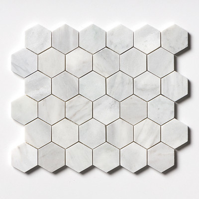 Avenza Mosaico de mármol hexagonal pulido 10 3/8x12