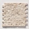 Desert Cream Rock Face 1×2 Marble Mosaic 12 5/8×12 5/8 Image