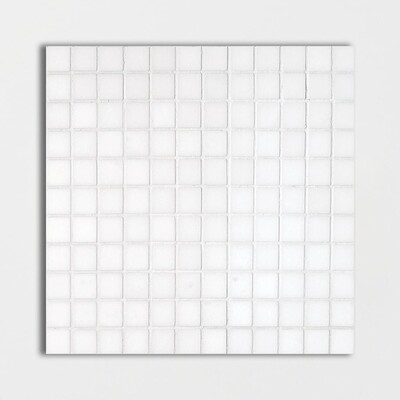 Thassos White Polished 1x1 Marble Mosaic 12x12