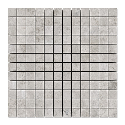 Silver Shadow Mosaico de mármol apomazado 1x1 12x12