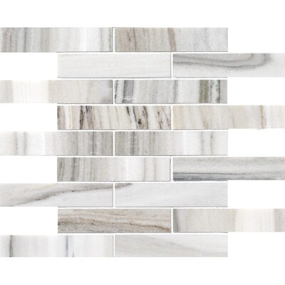 Skyline Polished 1 1/4×6 Marble Mosaics 12×12