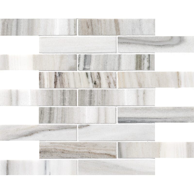 Skyline Polished 1 1/4×6 Marble Mosaics 12×12
