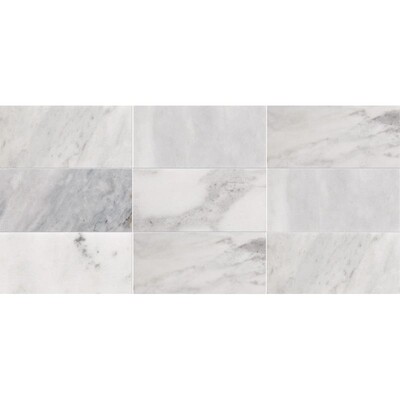 Avenza Honed Subway On Mesh Marble Mosaics 8 1/2×16 3/4