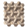 Auberge&heartsmere Textured 3d Hexagon Limestone Mosaics 10 3/8×12