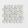 Heartsmere Textured 3d Hexagon Limestone Mosaic 10 3/8×12 Image