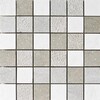 Olive Green&champagne Textured 2×2 Limestone Mosaics 12×12