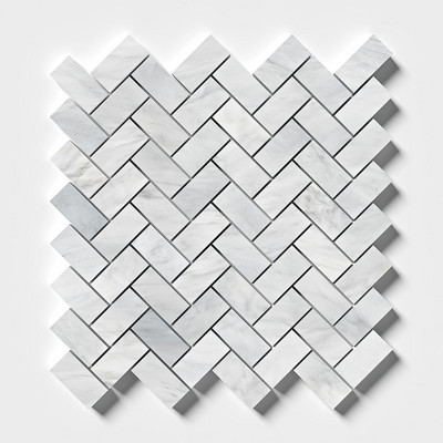 Avenza Honlanmış Balıksırtı 1x2 Mermer Mozaik 11x11