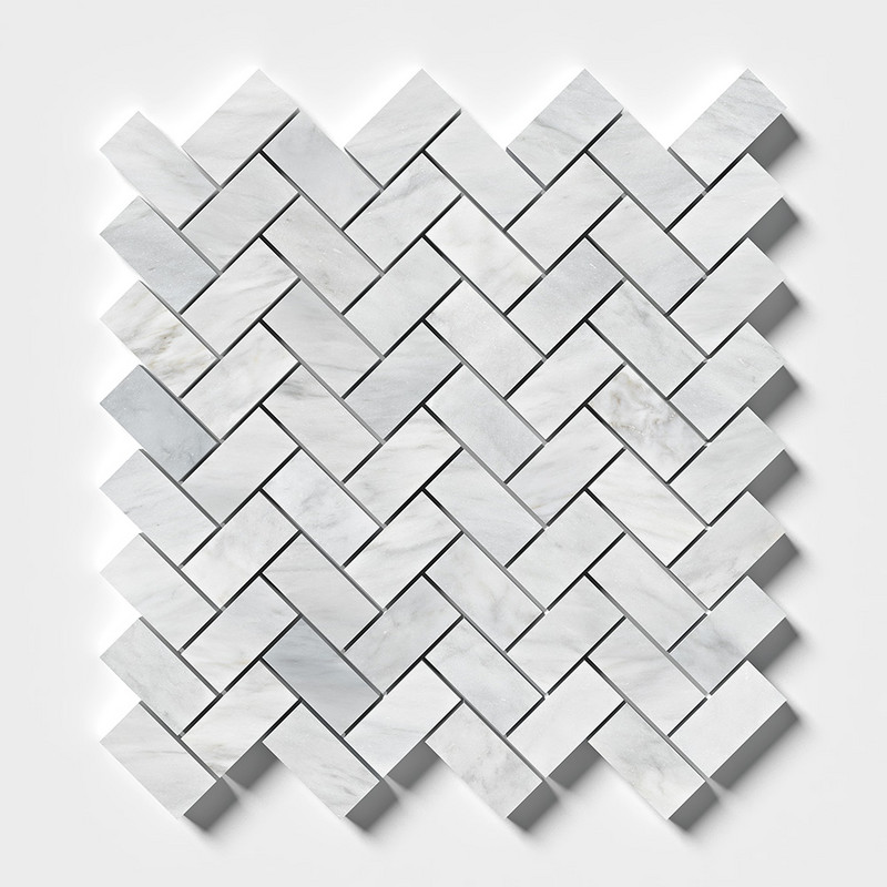 Avenza Mosaico de mármol apomazado Herringbone 1x2 11x11