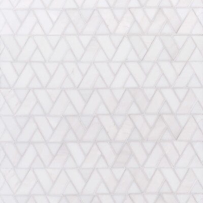 Snow White Mosaico de Mármol Monte Multi Finish 12 3/8x12 3/8