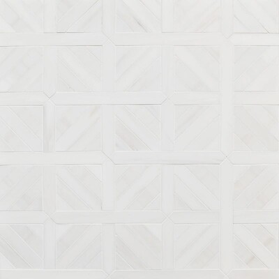 Snow White Mosaico de mármol Ponte Basket Acabado Múltiple 14 13/16x14 13/16
