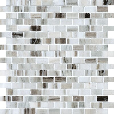 Mosaico de mármol Verona Blend Honed 5/8x1 1/4 12x12