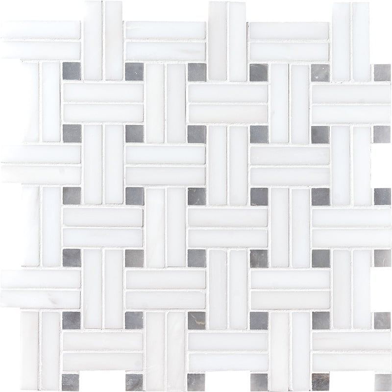 White Large Plastic Weave Basket, 13 x 11 Inches, Mardel