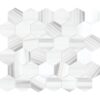 Frost White Honed Hexagon Marble Mosaic 10 3/8×12 Image