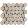 Sylvester Beige Polished Hexagon Marble Mosaic 10 3/8×12 Image