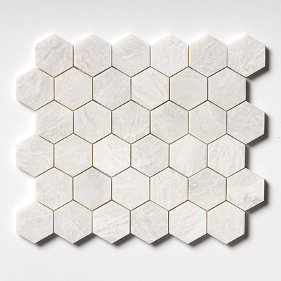Iceberg Mosaico de mármol Honed Hexagon 2 10 3/8x12