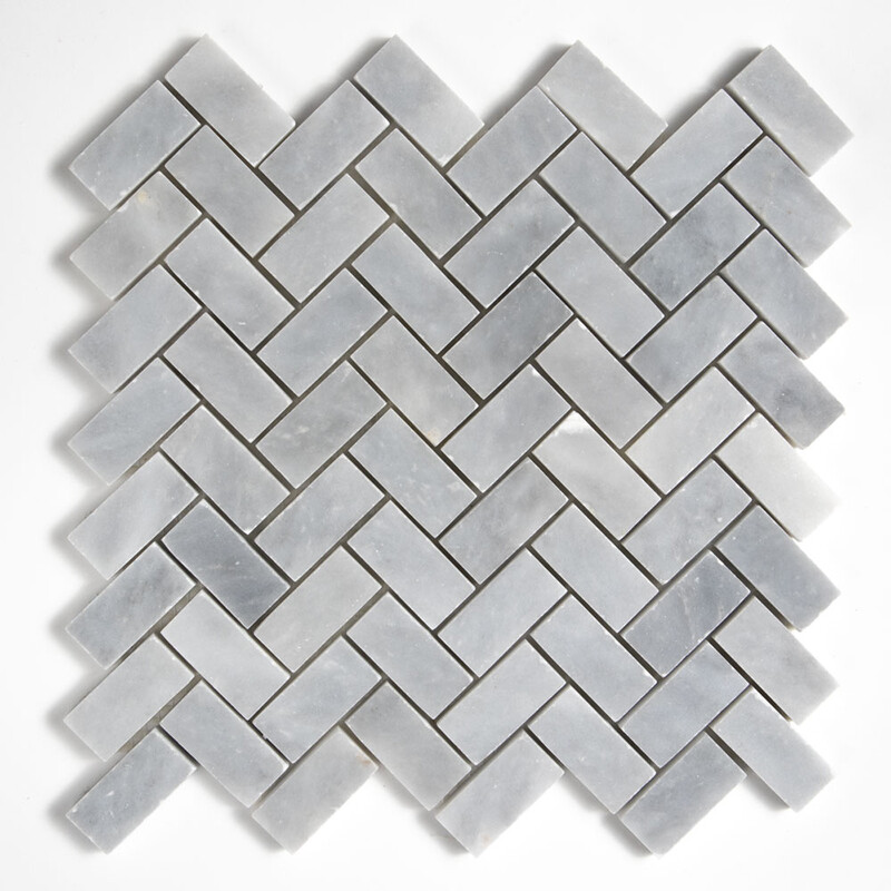 Allure Light Honed Herringbone 1×2 Marble Mosaics 11×11