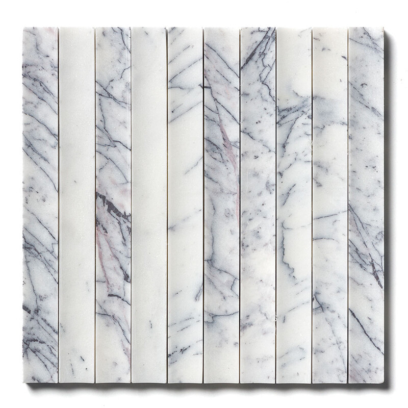 Fliederfarbene, geschliffene Ionenmarmor-Mosaike 12×12