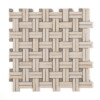 Papyrus Honed Diagonal Basket Weave Limestone Mosaics 13 3/16×13 3/16