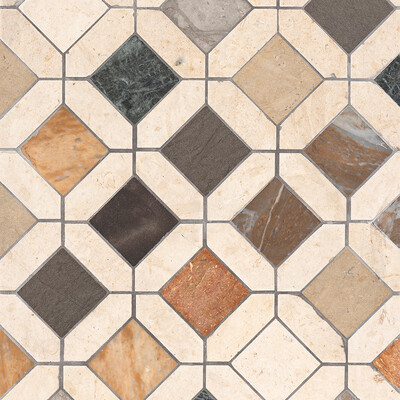 Amulet Honed Limestone Mosaics 12 5/8×12 5/8