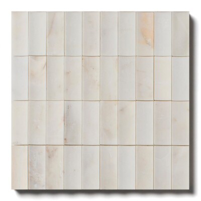 Calacatta Amber Honed Mini Ion 1 1/4×3 Marble Mosaics 12×12