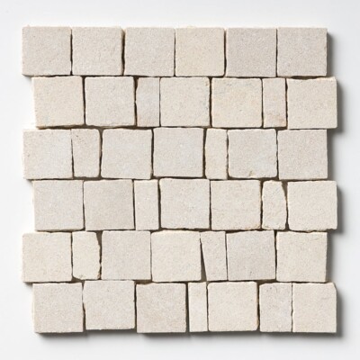 Seashell Leather Hand Clipped 2×2 Marble Mosaics 12×12