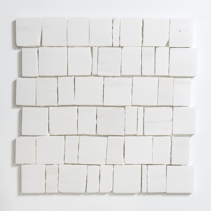 Bianco Dolomiti Honed Hand Clipped Staggered Joint 2xfl Marble Mosaics Random