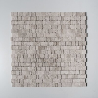 Silver Shadow Honed Hand Clipped Staggered Joint 2xfl Marble Mosaics Random