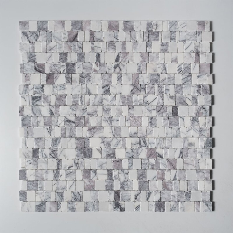 Lilac Honed Scarpa Rough Cut Marble Mosaics